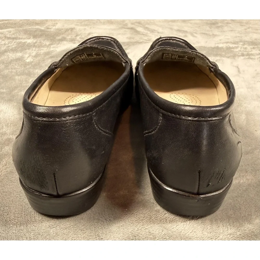 SAS Shoes Womens Size 7N Black‎ Leather Loafers Slip On Tripad Comfort Walking